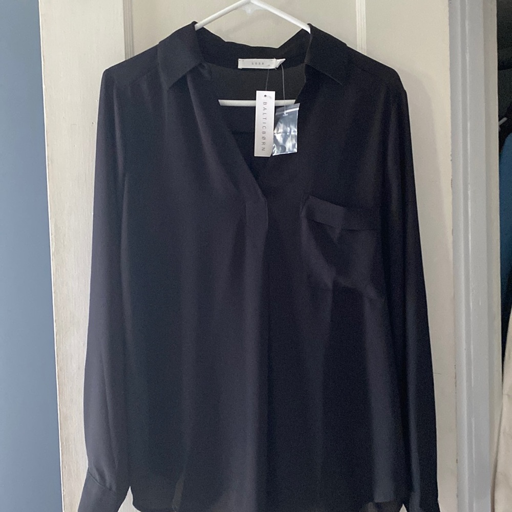 Baltic Born, size Large. Sheer black shirt